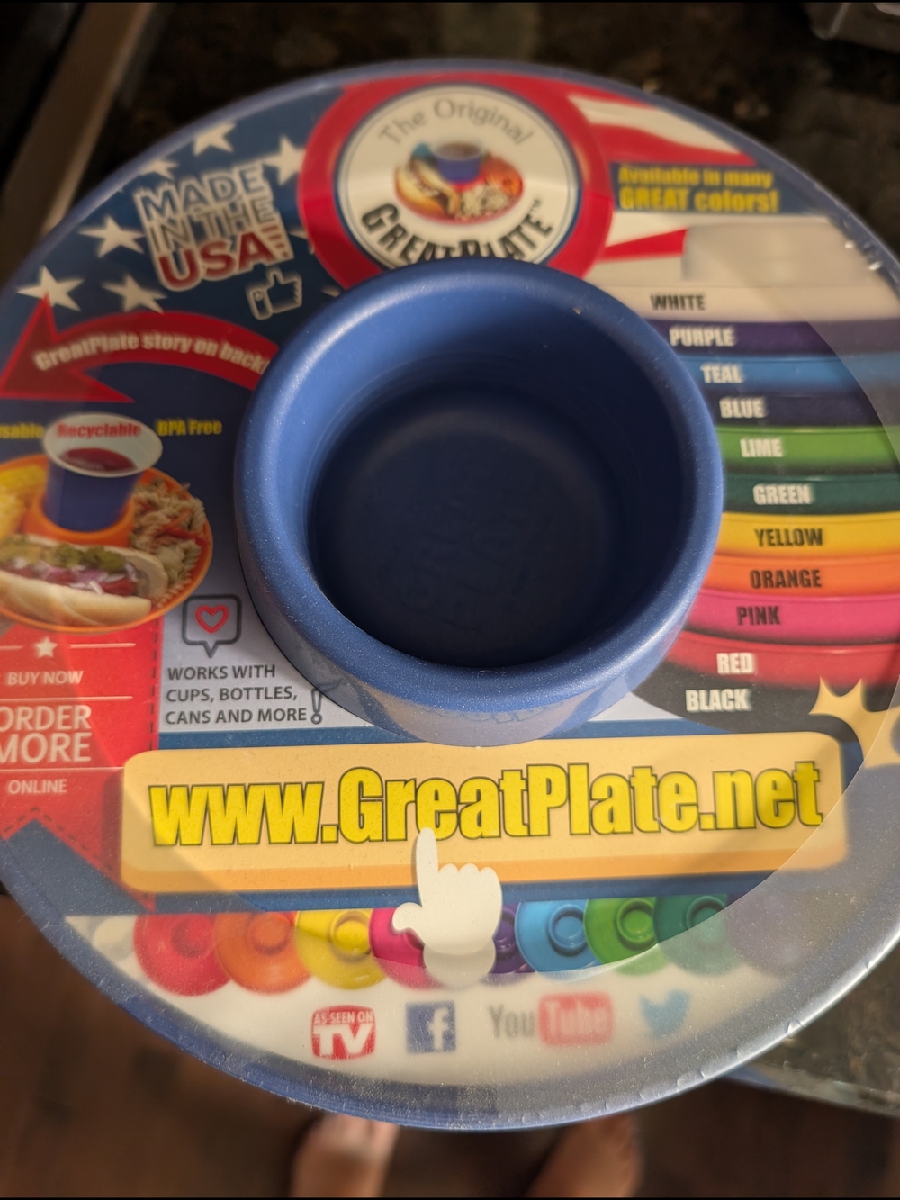 GreatPlate Snack & Dip Plate